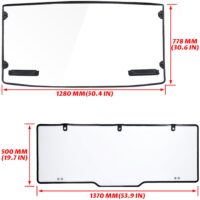 Clear Front and Rear Poly Full Windshields Windows for Polaris Ranger XP 1000/Ranger 1000/XP 900/Diesel/Crew 2017-2025 - Image 8