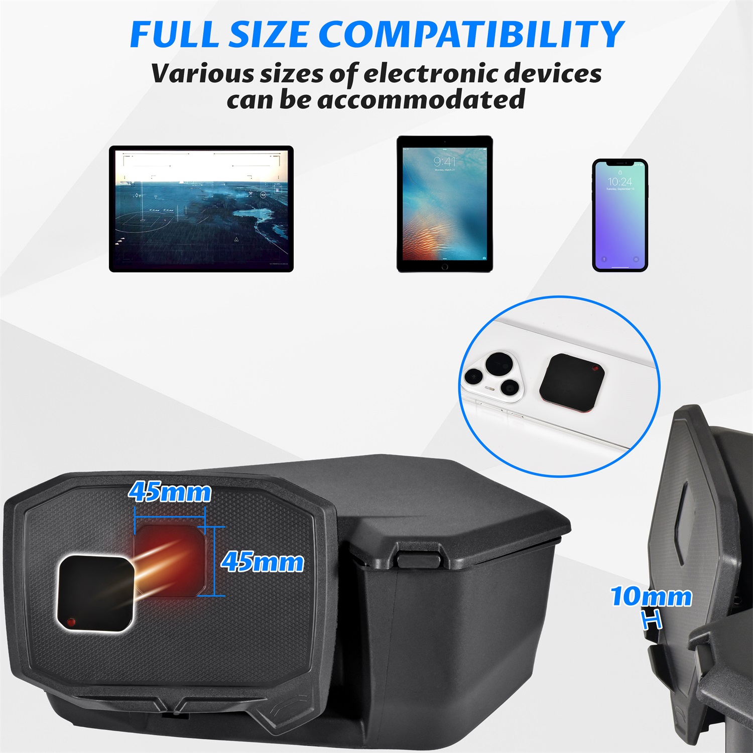 Tablet Phone Device Holder with Storage Box for Can-Am Maverick R MAX X RS 2024+ - Image 2