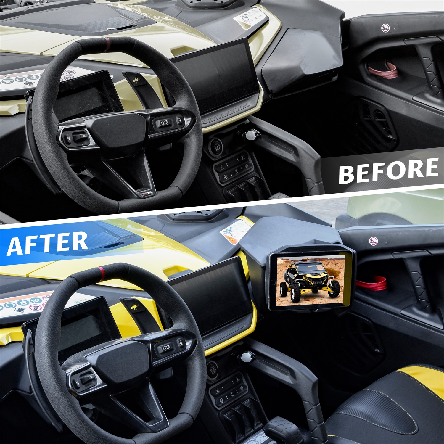 Tablet Phone Device Holder with Storage Box for Can-Am Maverick R MAX X RS 2024+ - Image 6