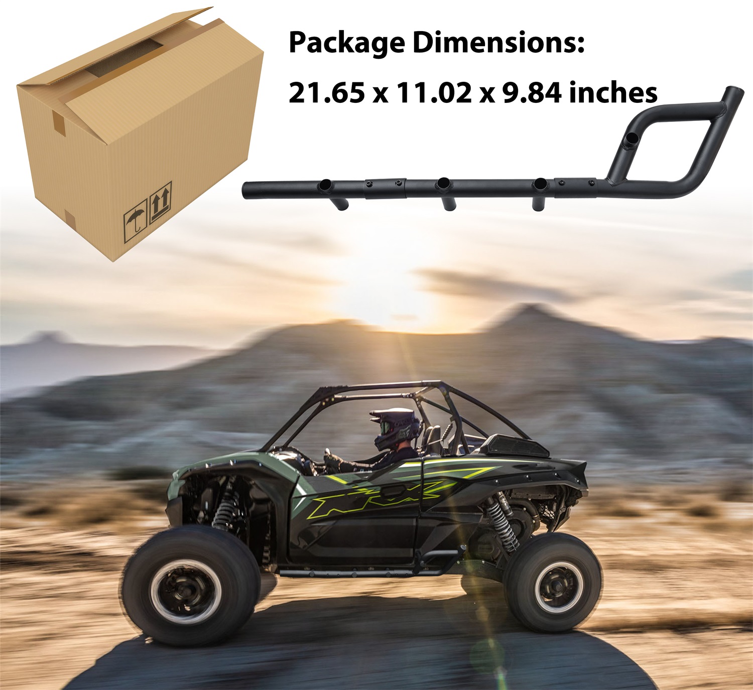 SuperATV Heavy Duty Rock Slider Nerf Bars For Kawasaki Teryx KRX 1000 (2020+)