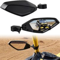 Adjustable Clear Rear View Side Mirrors for Can-Am Maverick R & R MAX X RS 2024+ Models Accessories