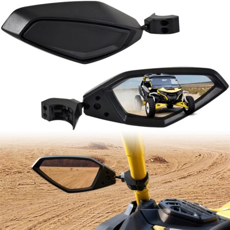 Adjustable Clear Rear View Side Mirrors for Can-Am Maverick R & R MAX X RS 2024+ Models Accessories
