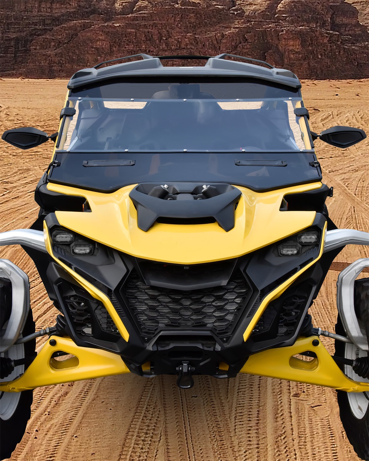 Adjustable Clear Rear View Side Mirrors for Can-Am Maverick R & R MAX X RS 2024+ Models Accessories - Image 6