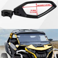 Adjustable Clear Rear View Side Mirrors for Can-Am Maverick R & R MAX X RS 2024+ Models Accessories - Image 7