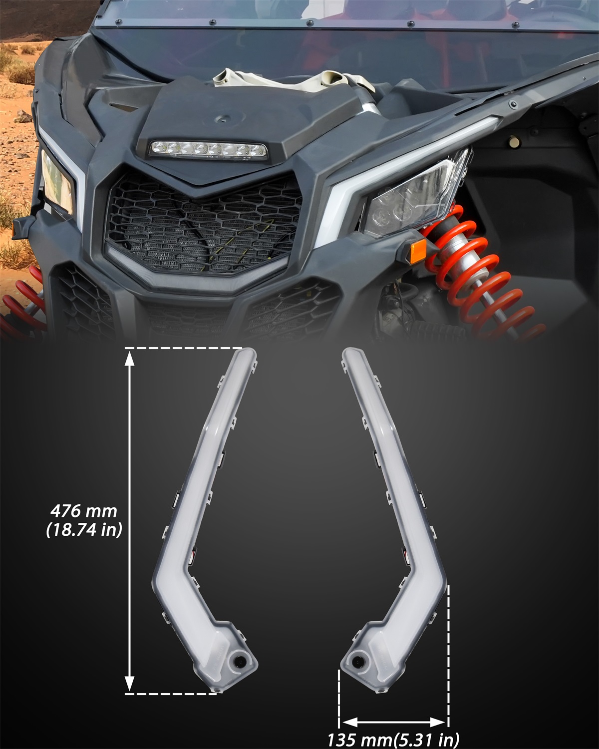 Smart RGB LED Signature Fang Lights for Can-Am Maverick X3 & X3