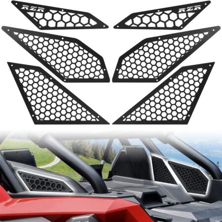 Black Metal Mesh Aluminum Air Intake Cover Grill for Polaris RZR PRO XP/RZR Turbo R 2020-2024