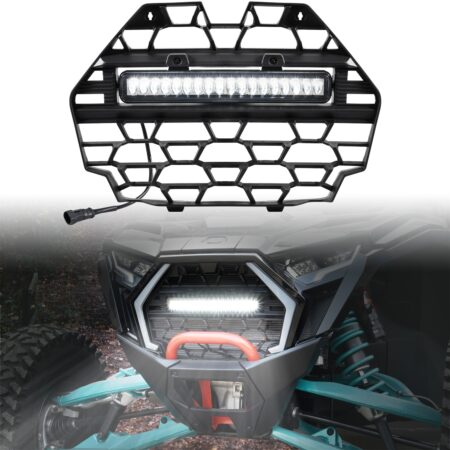 Front Mesh Grill with LED Spotlight for Polaris RZR PRO XP/PRO R/PRO S 2025+
