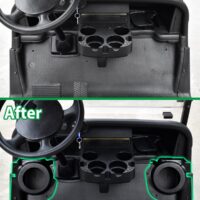 Under Dash Kick Speaker Pod Brackets for E-Z-Go RXV 2008+, Front Kick Panels Loudspeaker Mount, Support 6.5" Speaker Devices - Image 3