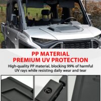 Sun Visors for Polaris Ranger XD 1500 Premium/Northstar 2024 2025 Accessories, PP Anti-Glare Visor Extension Sun Shield Blockers with Adjustable Angle, Replace OEM #2890571 - Image 3