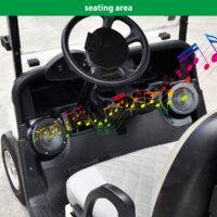 Under Dash Kick Speaker Pod Brackets for E-Z-Go RXV 2008+, Front Kick Panels Loudspeaker Mount, Support 6.5" Speaker Devices - Image 4