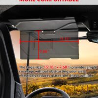 Sun Visors for Polaris Ranger XD 1500 Premium/Northstar 2024 2025 Accessories, PP Anti-Glare Visor Extension Sun Shield Blockers with Adjustable Angle, Replace OEM #2890571 - Image 4