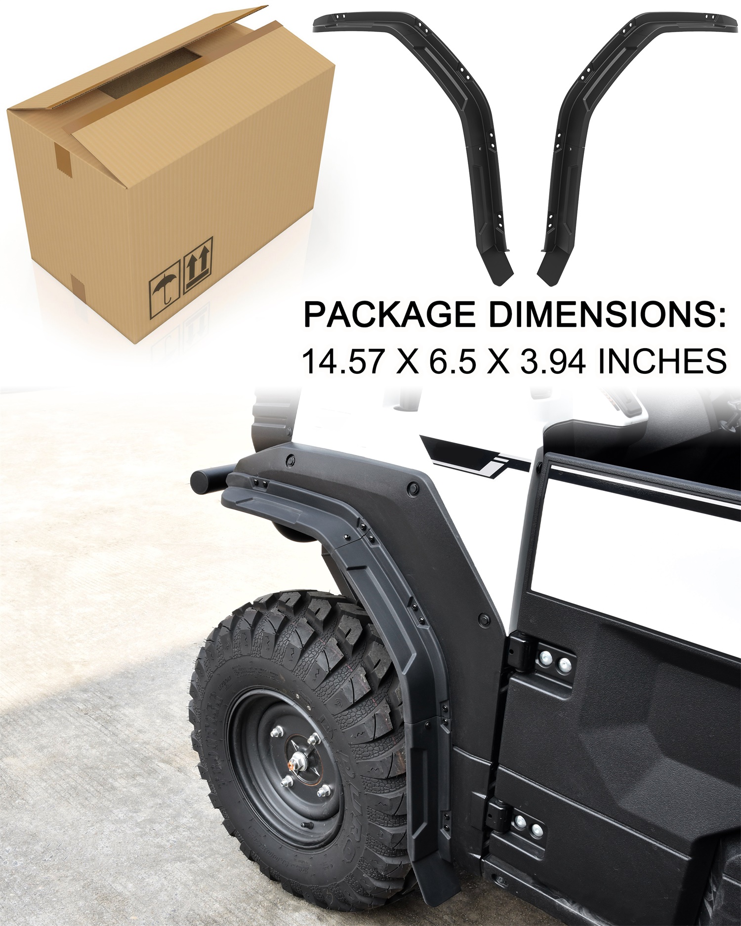 PLUSACTION ☆FX5.4 （25.5〜27.5㎝）ソール長308㎜美品 Front Fender Flares for Kawasaki Mule Pro FXT FX DX DXT FXR 2015