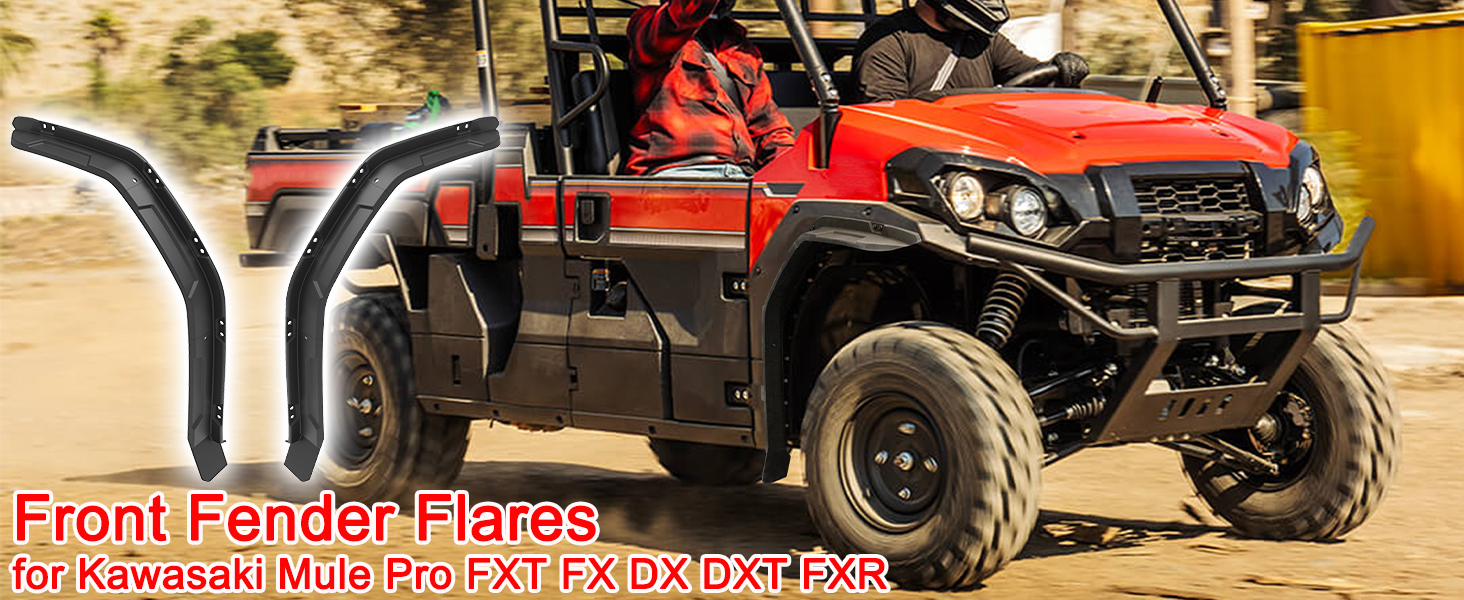SuperATV Fender Flares/Mud Guards/Mud Flares For 2020 Kawasaki Teryx Krx 1000 Extreme Durability Protect Rocks Dirt Sand Mud Usa Made Ff K Krx