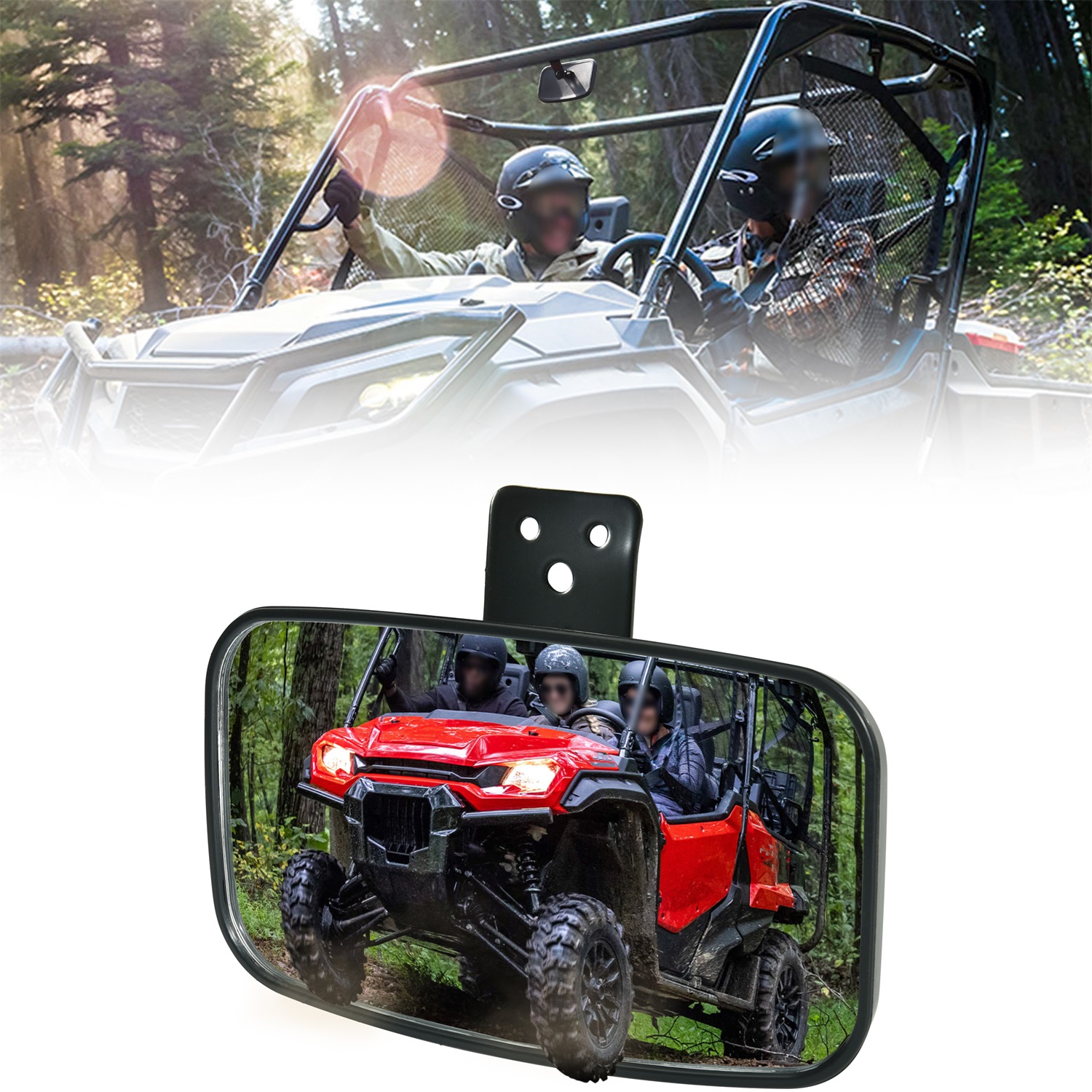 Adjustable Interior Center Rear View Mirror Compatible with Honda Pioneer 1000-3 1000-5 1000-6 2016-2025