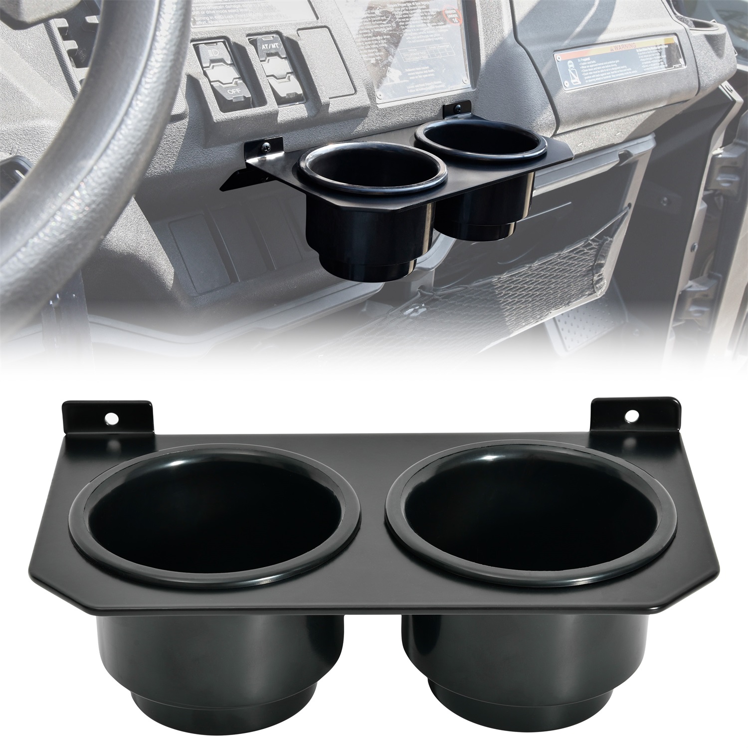 Dash Cup Holder Drink Bottle Holder with Mounting Bracket Compatible with Honda Pioneer 1000-3 1000-5 1000-6 2016-2025 Accessories, Large Capacity