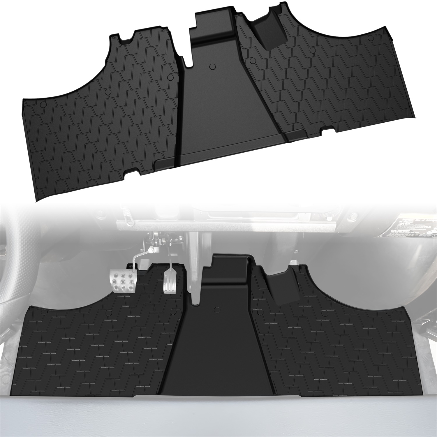 TPE Front Floor Mat for Kawasaki Mule Pro FXT FX DX DXT FXR 2015-2025, Replace #KAF080-033