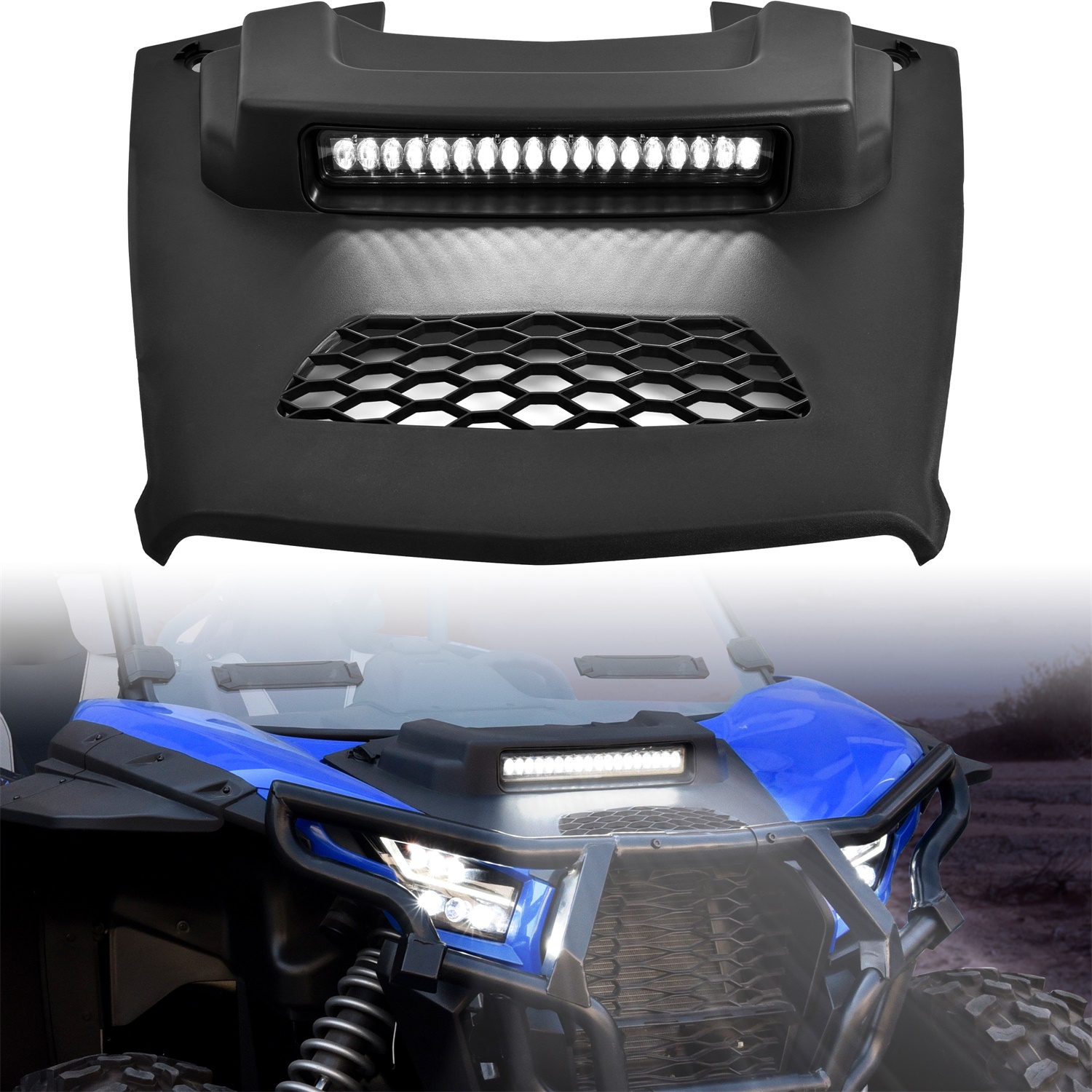 Sport Hood Scoop with LED Spotlight for Kawasaki Teryx KRX KRX4 1000 2020-2025