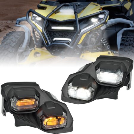 Head Lights Front Lamps with High-Low Beams DRL for Can-Am Maverick R MAX X RS 2024+