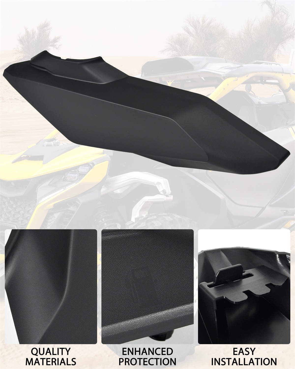LH Front Cage Panel Side Gas Cap Cover for Can-Am Maverick R MAX X
