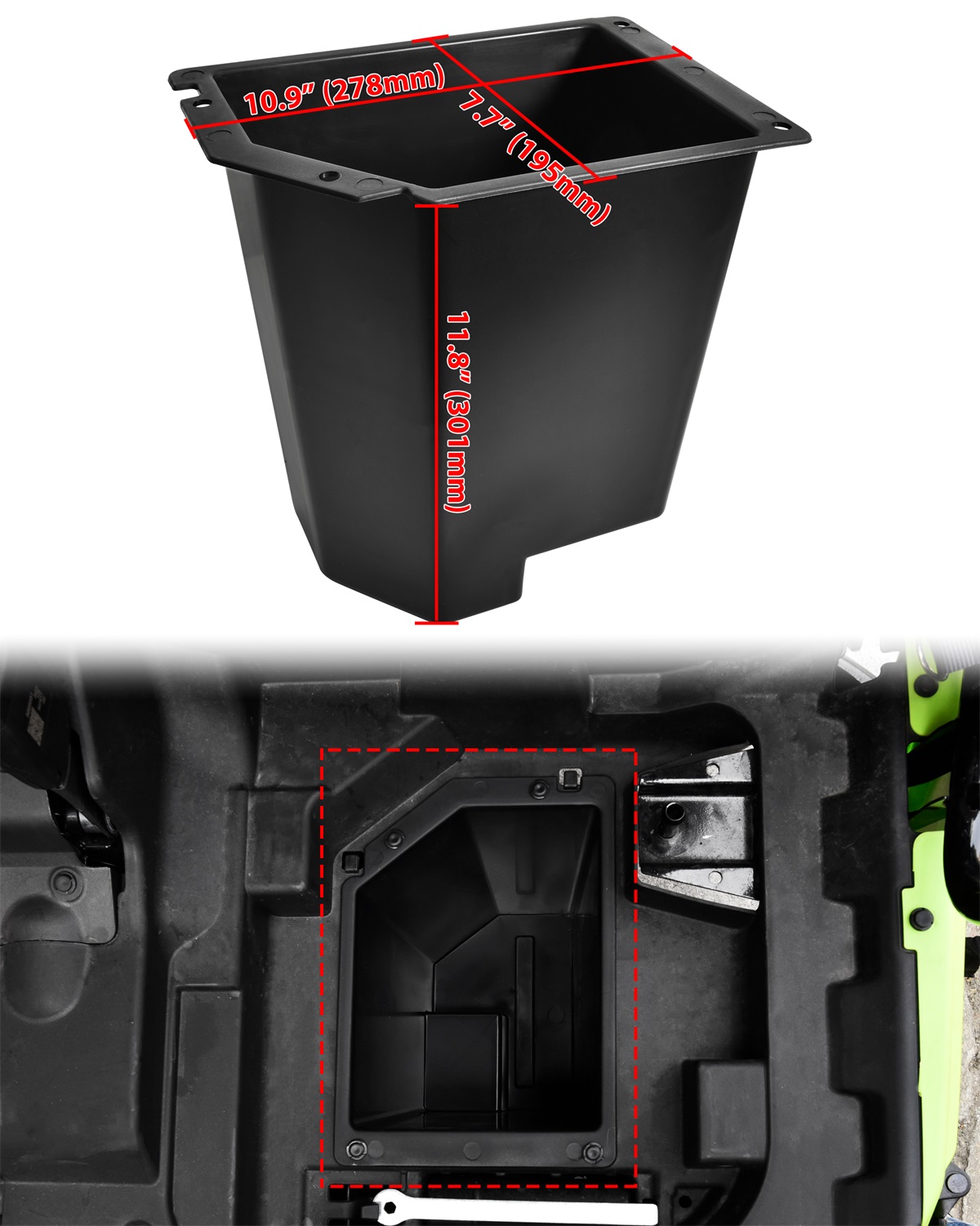 Under Seat Storage Box Compatible with Honda Pioneer 520 2021-2025