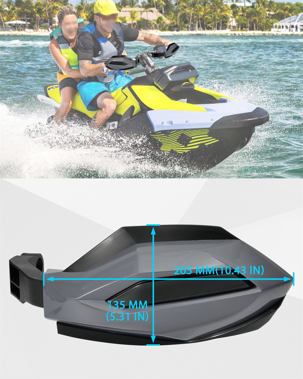 Handguards Protector Wind Deflector for Sea-Doo Spark Trixx 2025+ 