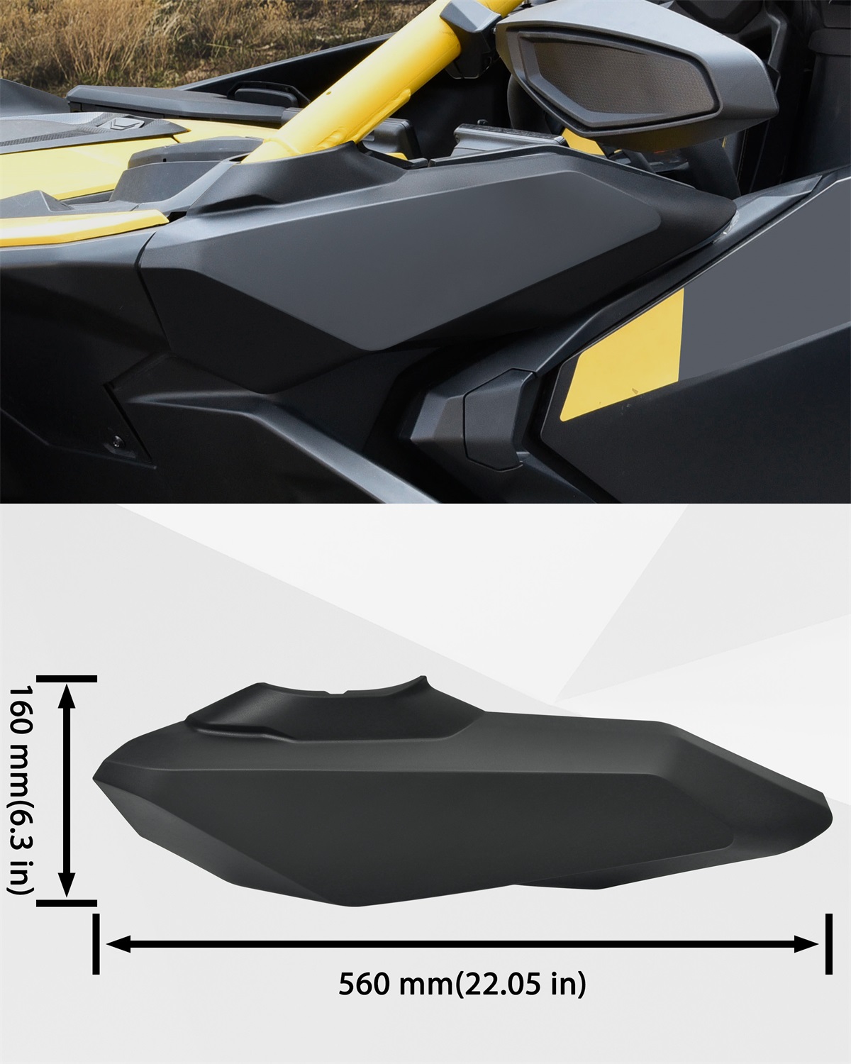 LH Front Cage Panel Side Gas Cap Cover for Can-Am Maverick R MAX X