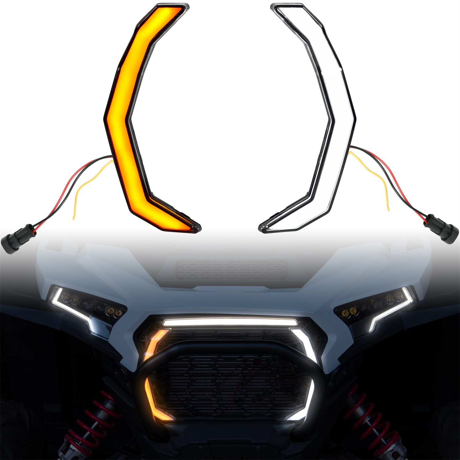LED Grille Accent Fang Lights with Turn Signal for Polaris RZR XP 1000/XP 4 1000 2024 2025+