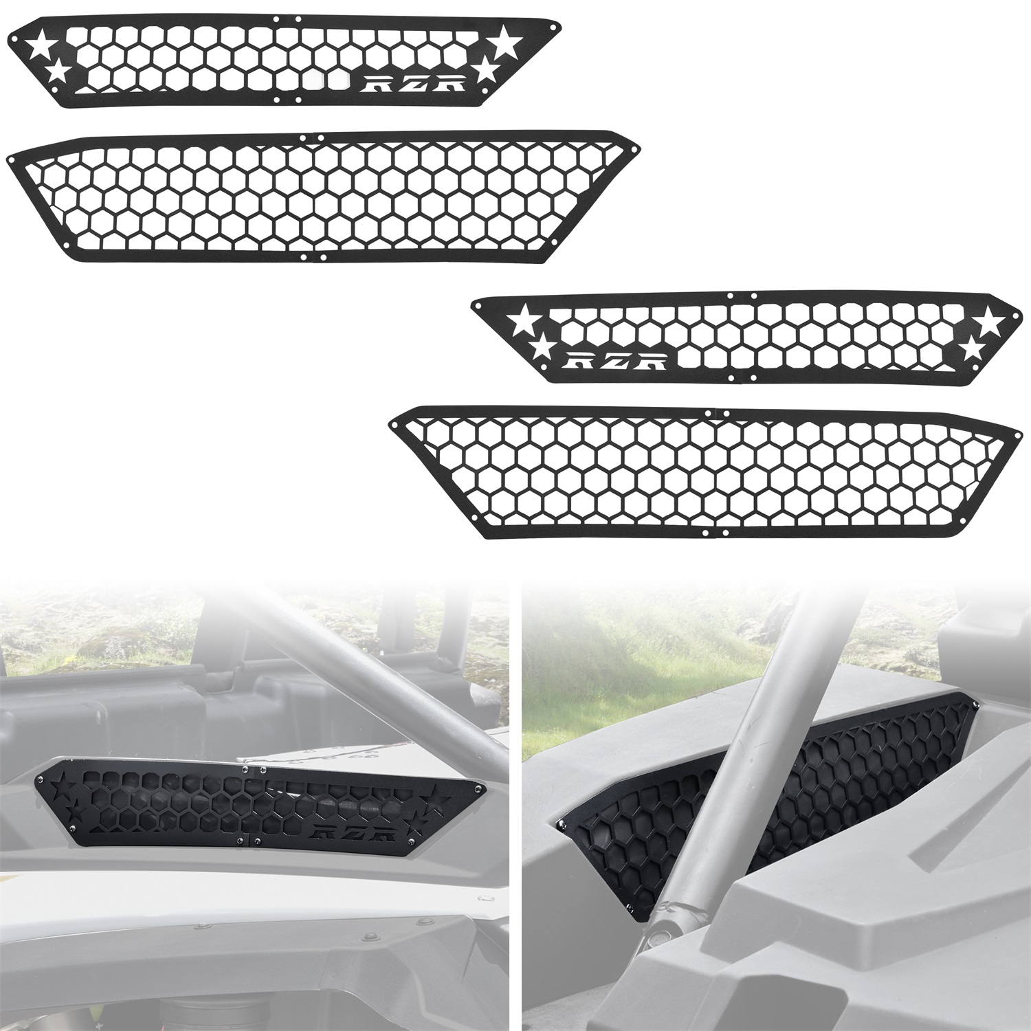 Aluminum Air Intake Cover Grill for Polaris RZR XP 1000/XP 4 1000 2024 2025+