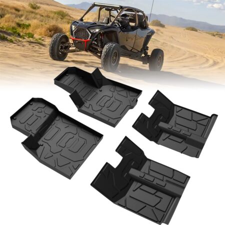 Front and Rear Row Floor Liners All Weather Protection Slush Mats for Polaris RZR PRO XP4/R4/S4 2020+
