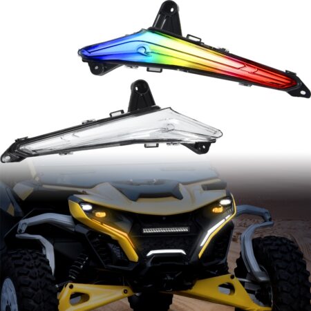 SAUTVS Smart RGB LED Signature Fang Lights for Can-Am Maverick R MAX X RS 2024+ Models