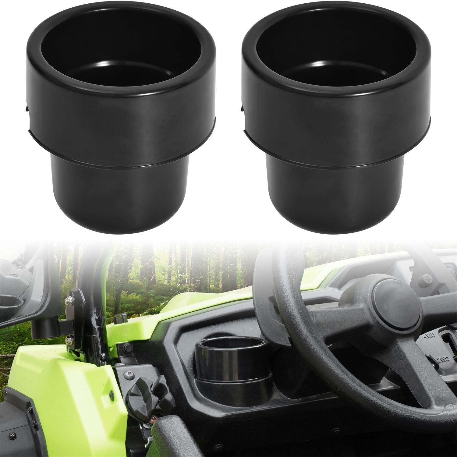 SAUTVS Dash Cup Holder Drink Bottle Holder Insert Compatible with Honda Pioneer 520 2021-2025, Pioneer 500 2015-2023 Accessories, 2pcs