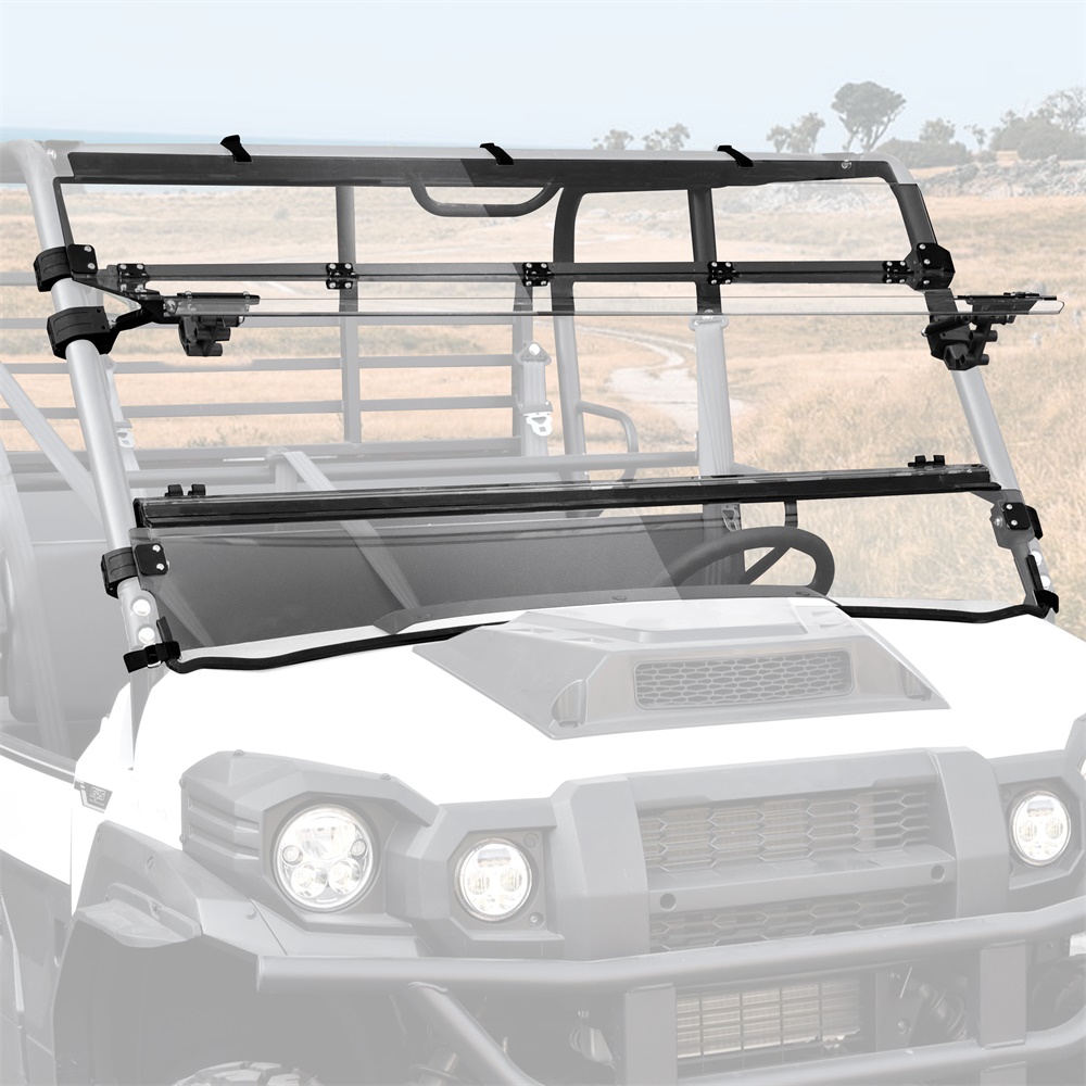 Flip Up Windshield Compatible with Kawasaki Mule Pro FXT DXT DX FX 2015-2025