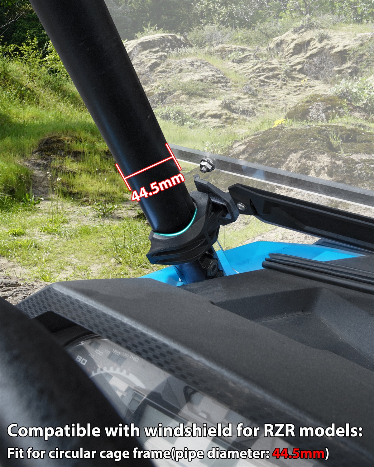 Lock & Ride Windshield Clamp Kit for Polaris RZR XP 1000/XP4 1000/XP Turbo/RZR Trail 2019-2023 - Image 4