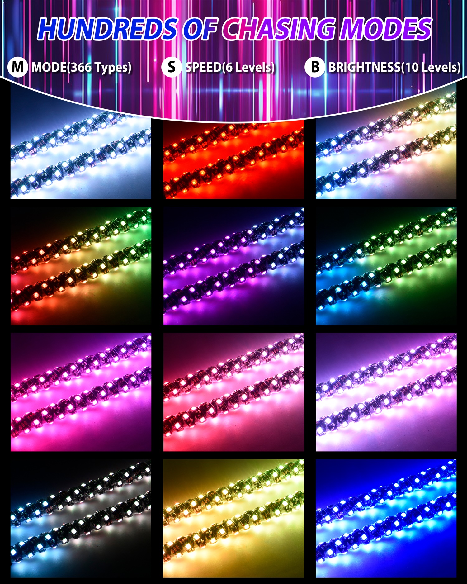 2PCS 4FT LED Whip Lights with Spring Base for UTV ATV Boat Polaris RZR Can-Am X3 Accessories - Image 4