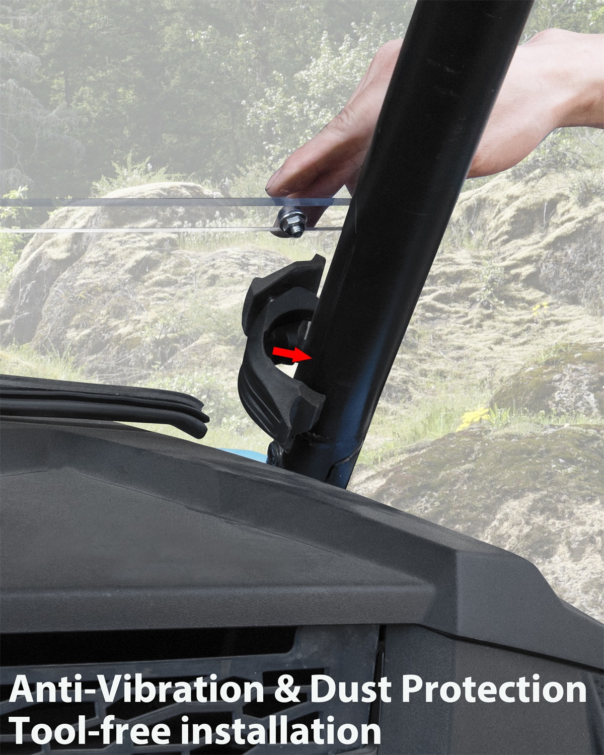 Lock & Ride Windshield Clamp Kit for Polaris RZR XP 1000/XP4 1000/XP Turbo/RZR Trail 2019-2023 - Image 5