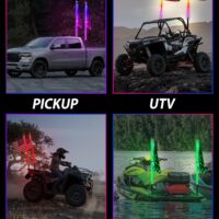 2PCS 4FT LED Whip Lights with Spring Base for UTV ATV Boat Polaris RZR Can-Am X3 Accessories - Image 7