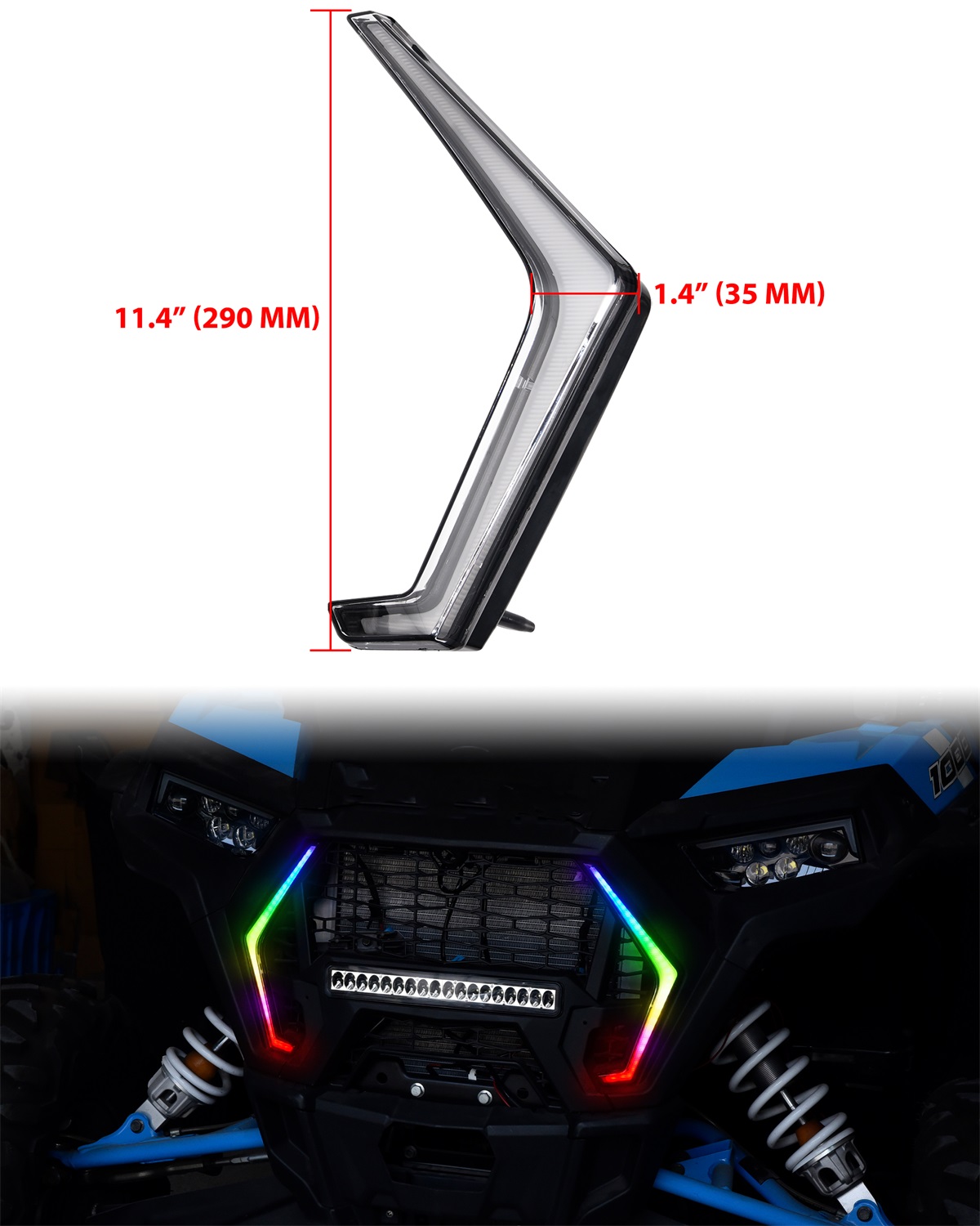 Smart RGB LED Accent Fang Lights for Polaris RZR XP 1000 XP Turbo