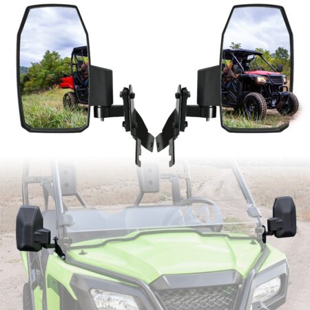 SAUTVS Adjustable Side Rearview Mirrors Compatible with Honda Pioneer 520 2021-2025, Pioneer 500 2015-2023, Exterior Wider High-definition Foldable Side Mirror with Bracket Accessories, 2PCS