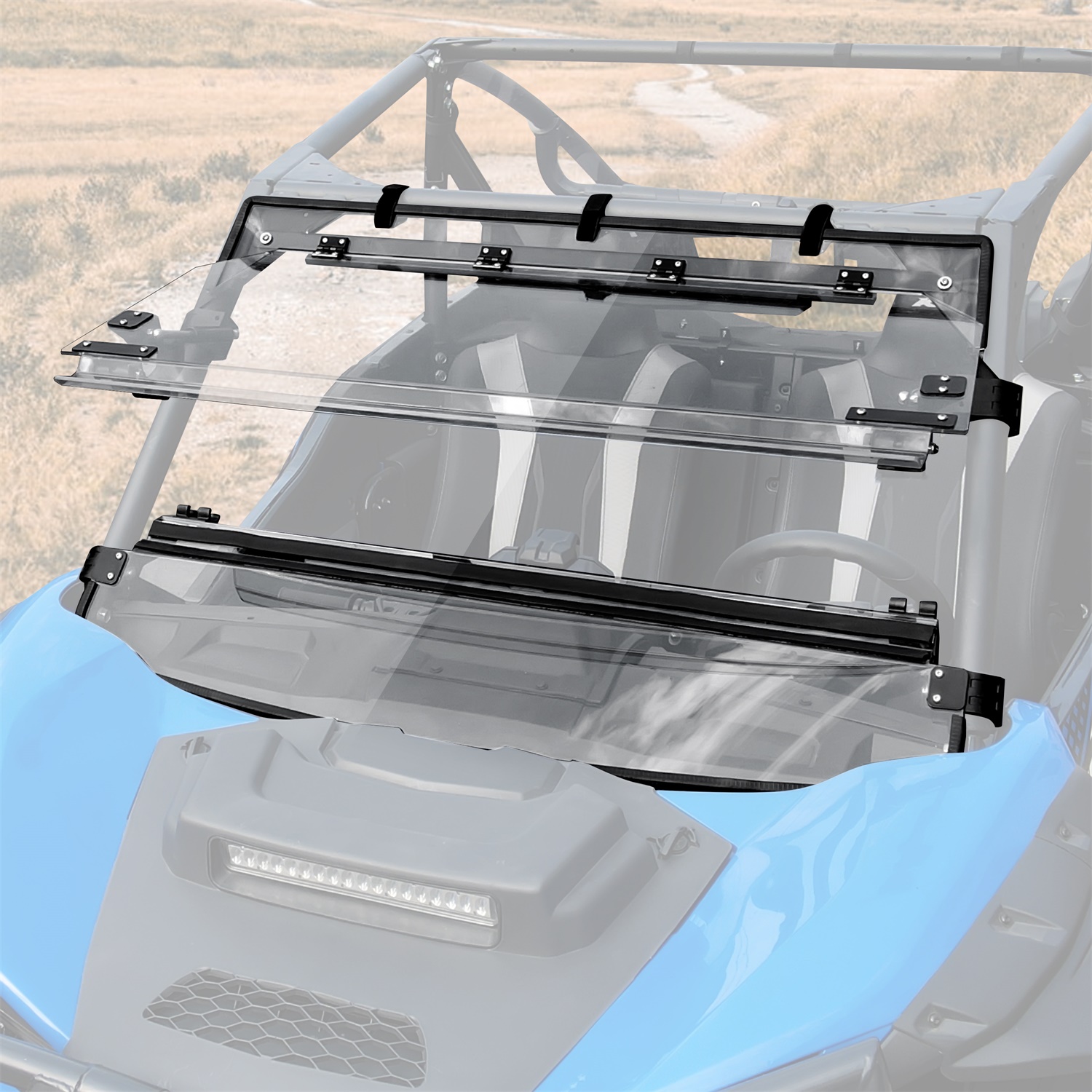 Flip Up Windshield Compatible with Kawasaki Teryx KRX KRX4 1000 2020-2025