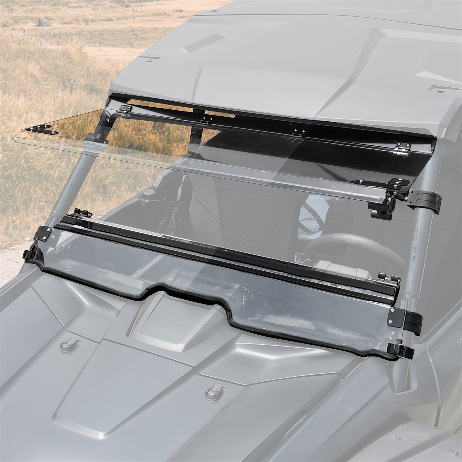 Flip Up Windshield Compatible with Honda Talon 1000R 1000X 1000X-4 2019-2025