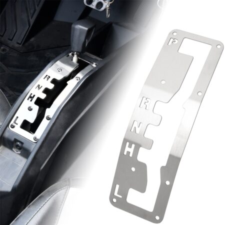 Gloss Stainless Steel Shifter Gate Plate Panel for Can-Am Maverick Trail Sport/Commander 2018-2025