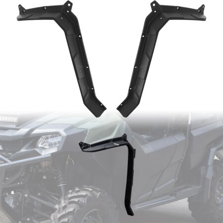SAUTVS Front Fender Flares Compatible with Honda Pioneer 700-2 700-4 2014-2025, Combined Front Mud Flaps Mud Guard Extension, Replace# 08P70-HL3-600