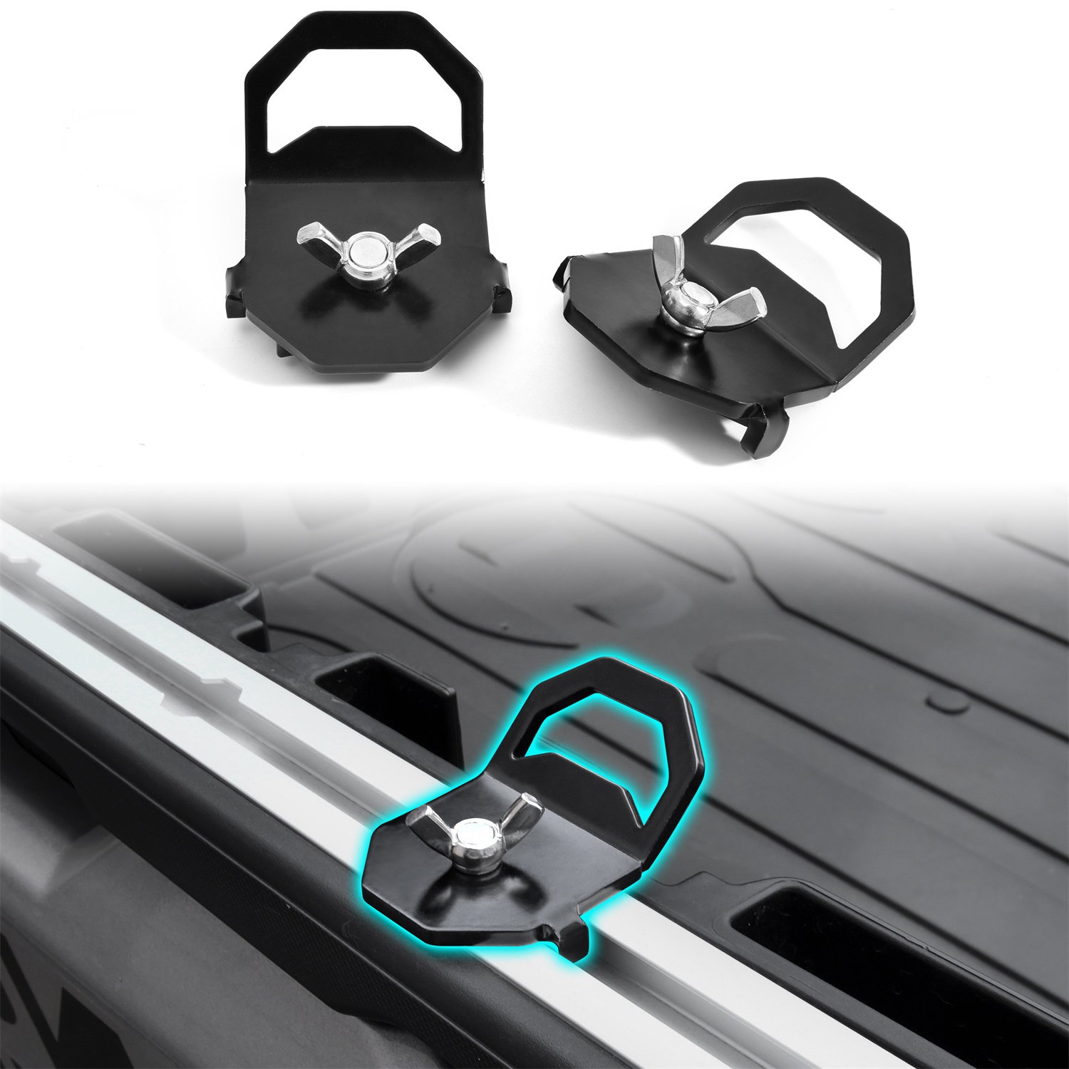 SAUTVS Lock & Ride D-Rings Heavy Duty Steel Tie Down Anchor Points for Polaris Xpedition/Ranger XD 1500 2024 2025 Accessories, 2PCS, Replace #2890894 #2889620