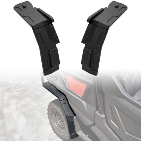 SAUTVS Extended Rear Fender Flares Compatible with Honda Pioneer 1000-5 2016-2025, Wider Rear Left & Right Mud Flaps Mud Guards Extensions Accessories (6PCS)