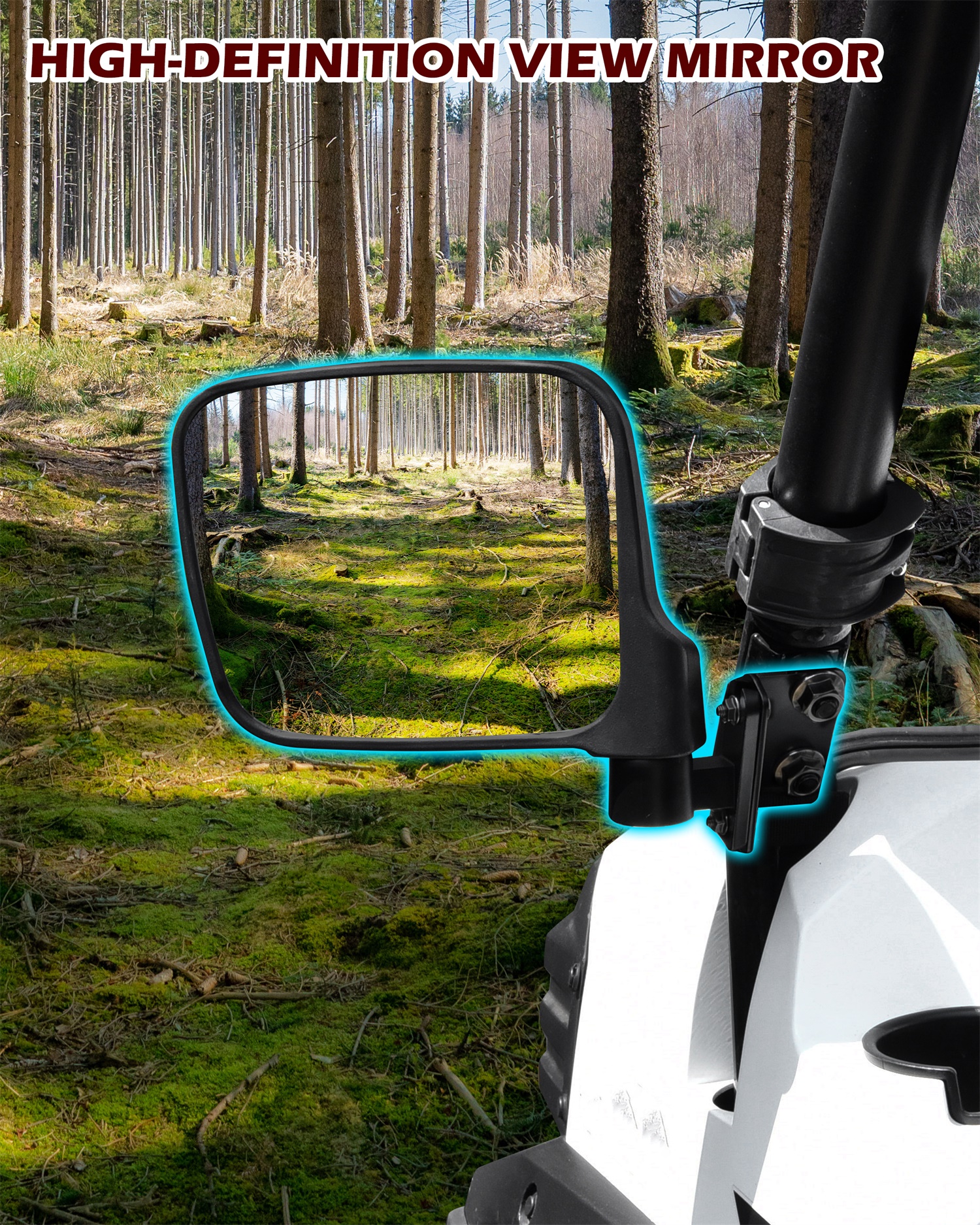 Adjustable Side Rear View Mirrors W/Grab Kit Handle For Kubota - Foto 5