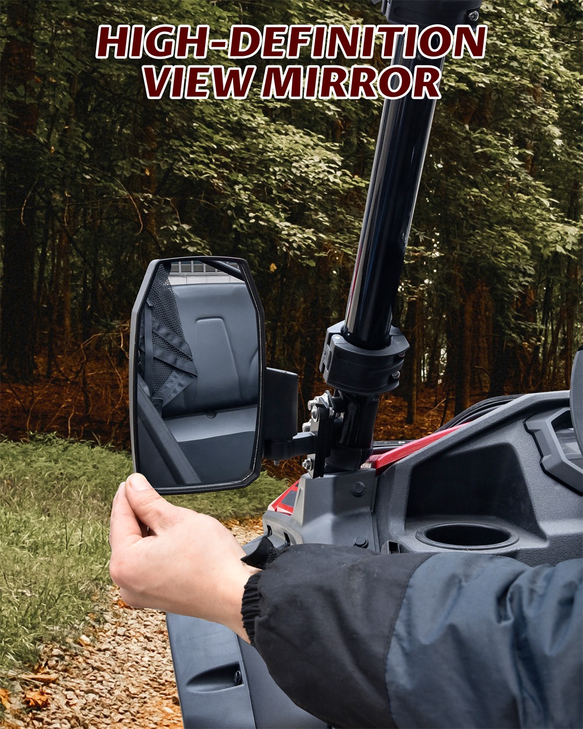 SAUTVS Center Convex Rearview Mirror And Adjustable Folding Side Rear View Mirrors Kit For Polaris Rzr Xp Xp4 1000 Turbo S 4 1000 900 2014 2023 Accessories Replace 2881198 2881540