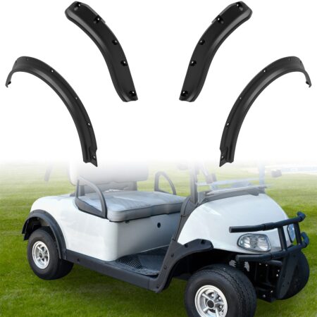 Front and Rear Fender Flares Combined Mud Flaps Mud Guards Compatible with E-Z-GO RXV 2008-2015 Golf Cart Accessories