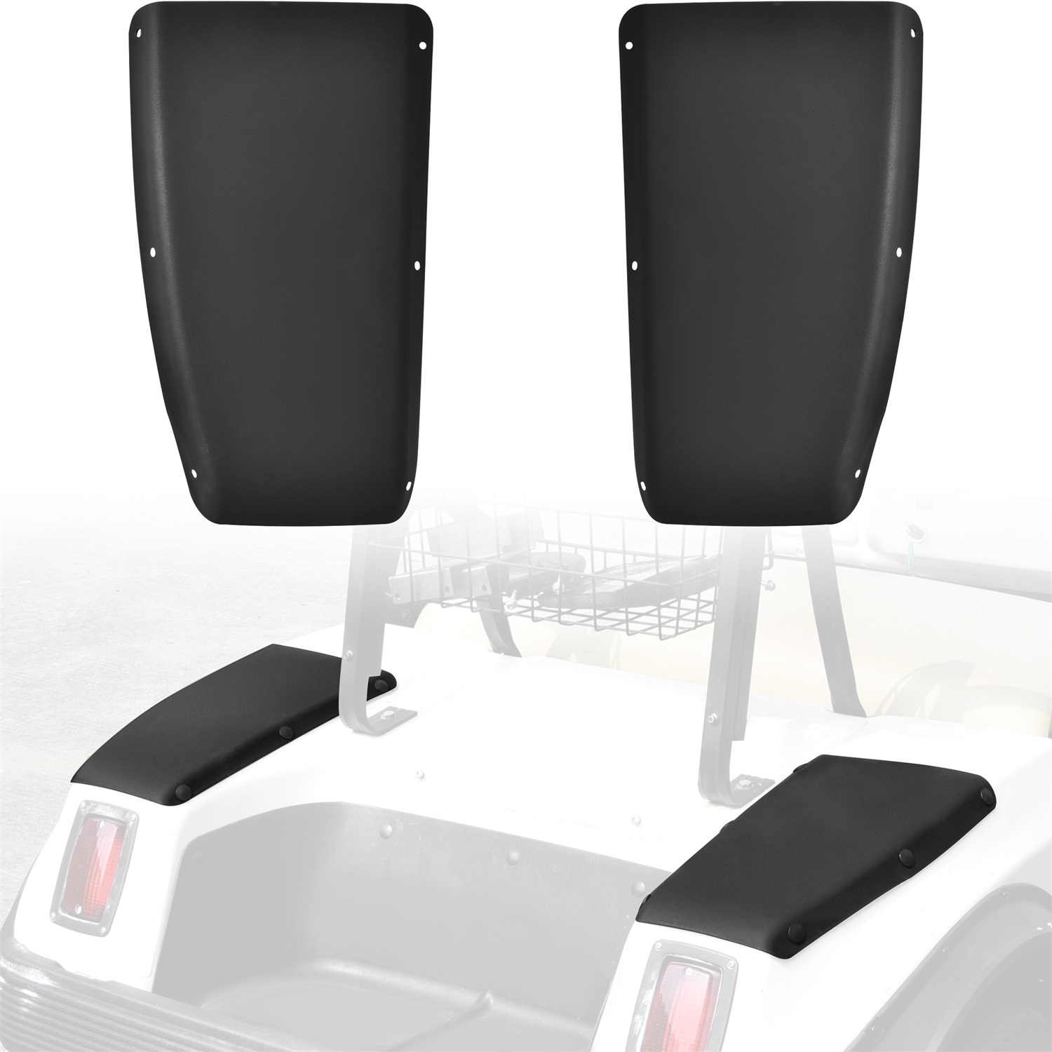 Scuff Guard Plastic Pad Rear Side Guard Panels Set Compatible with Club Car DS Golf Cart 1981+ Accessories