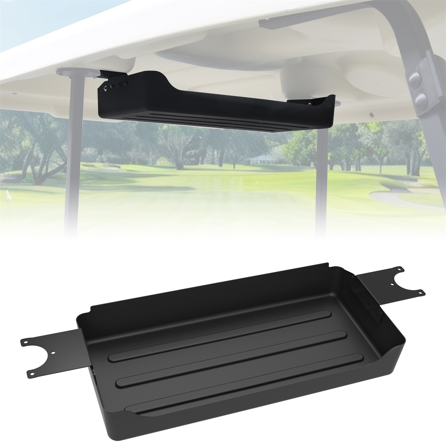 Rear Overhead Storage Tray for Club Car Tempo 2025 Golf Cart Accessories, Roof Rear Storage Box Ceiling Organizer Tray