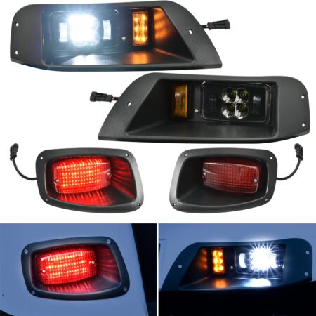 12V Front Head Light Tail Light LED Headlight and Taillights Kit for E-Z-GO TXT 1995-2013 Golf Cart Accessories